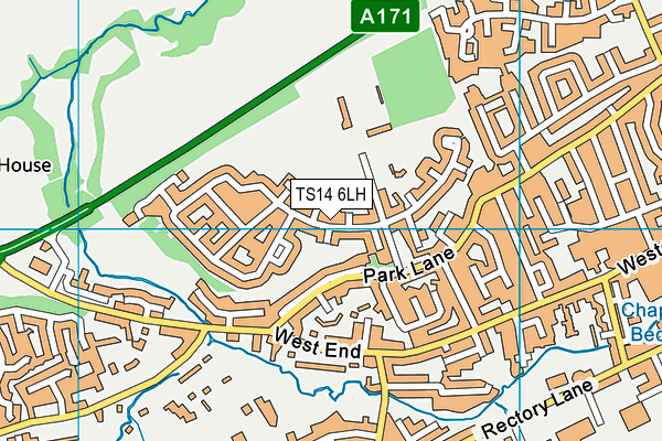 TS14 6LH map - OS VectorMap District (Ordnance Survey) TS14 6LH map - OS VectorMap District (Ordnance Survey)