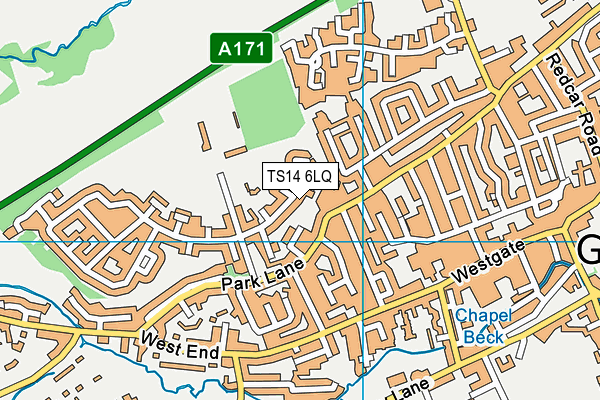 TS14 6LQ map - OS VectorMap District (Ordnance Survey) TS14 6LQ map - OS VectorMap District (Ordnance Survey)