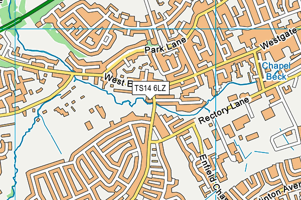 TS14 6LZ map - OS VectorMap District (Ordnance Survey) TS14 6LZ map - OS VectorMap District (Ordnance Survey)