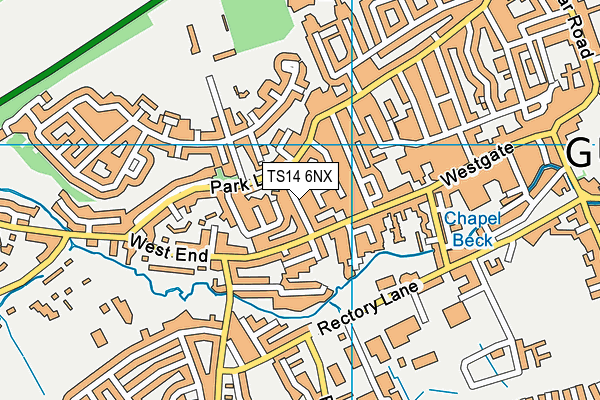 TS14 6NX map - OS VectorMap District (Ordnance Survey)