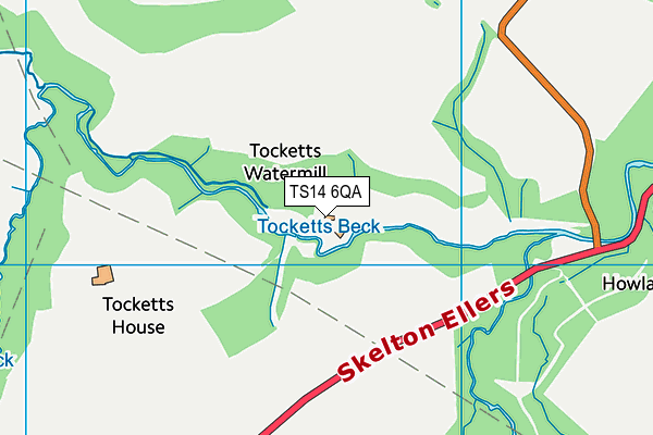TS14 6QA map - OS VectorMap District (Ordnance Survey) TS14 6QA map - OS VectorMap District (Ordnance Survey)