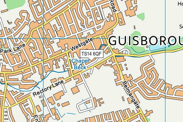 TS14 6QF map - OS VectorMap District (Ordnance Survey) TS14 6QF map - OS VectorMap District (Ordnance Survey)