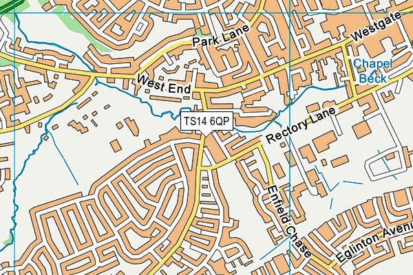 TS14 6QP map - OS VectorMap District (Ordnance Survey) TS14 6QP map - OS VectorMap District (Ordnance Survey)
