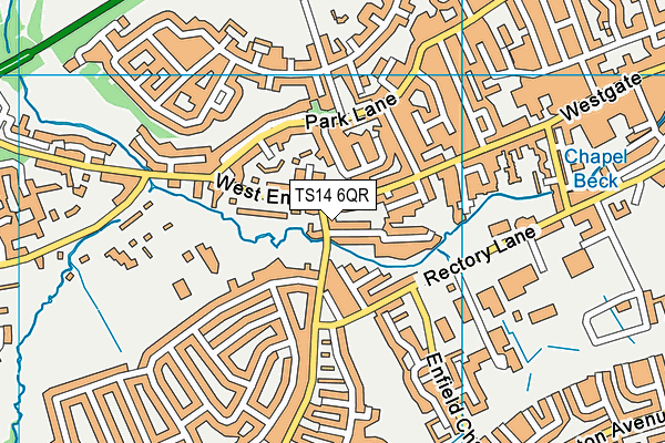 TS14 6QR map - OS VectorMap District (Ordnance Survey) TS14 6QR map - OS VectorMap District (Ordnance Survey)