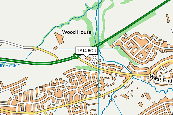 TS14 6QU map - OS VectorMap District (Ordnance Survey) TS14 6QU map - OS VectorMap District (Ordnance Survey)