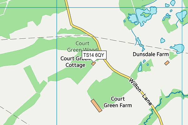 TS14 6QY map - OS VectorMap District (Ordnance Survey) TS14 6QY map - OS VectorMap District (Ordnance Survey)