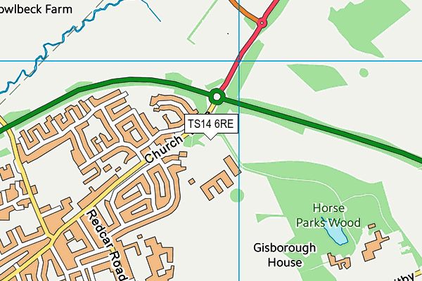 TS14 6RE map - OS VectorMap District (Ordnance Survey) TS14 6RE map - OS VectorMap District (Ordnance Survey)