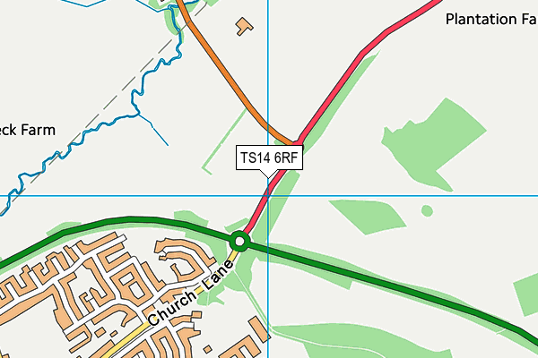 TS14 6RF map - OS VectorMap District (Ordnance Survey) TS14 6RF map - OS VectorMap District (Ordnance Survey)