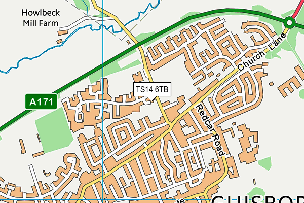 TS14 6TB map - OS VectorMap District (Ordnance Survey) TS14 6TB map - OS VectorMap District (Ordnance Survey)
