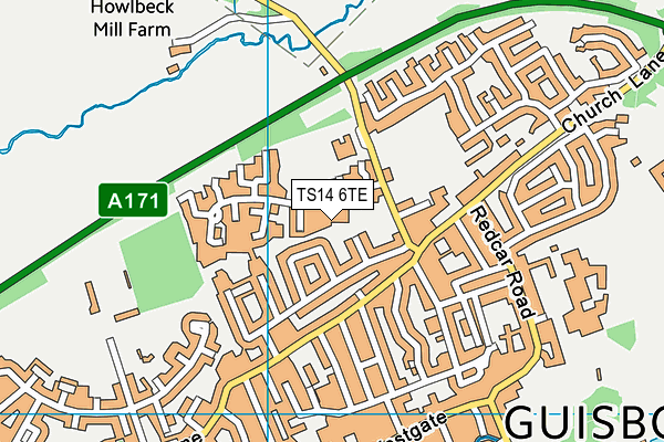 TS14 6TE map - OS VectorMap District (Ordnance Survey) TS14 6TE map - OS VectorMap District (Ordnance Survey)