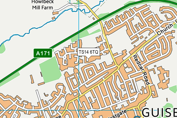 TS14 6TQ map - OS VectorMap District (Ordnance Survey) TS14 6TQ map - OS VectorMap District (Ordnance Survey)