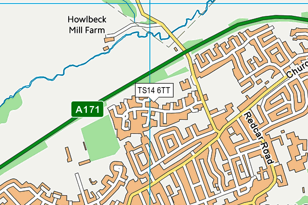 TS14 6TT map - OS VectorMap District (Ordnance Survey) TS14 6TT map - OS VectorMap District (Ordnance Survey)