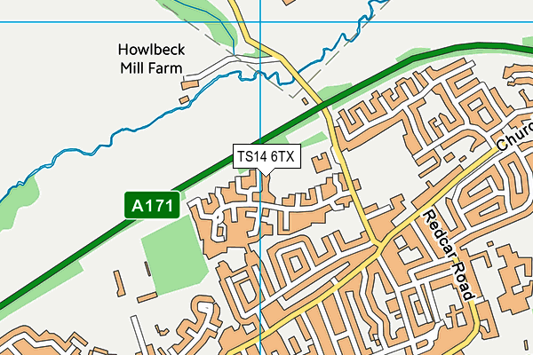 TS14 6TX map - OS VectorMap District (Ordnance Survey) TS14 6TX map - OS VectorMap District (Ordnance Survey)