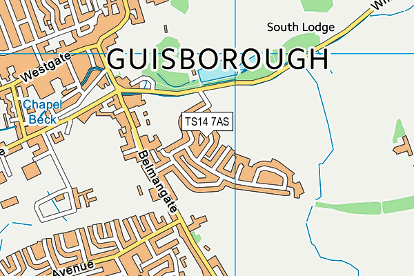 TS14 7AS map - OS VectorMap District (Ordnance Survey) TS14 7AS map - OS VectorMap District (Ordnance Survey)