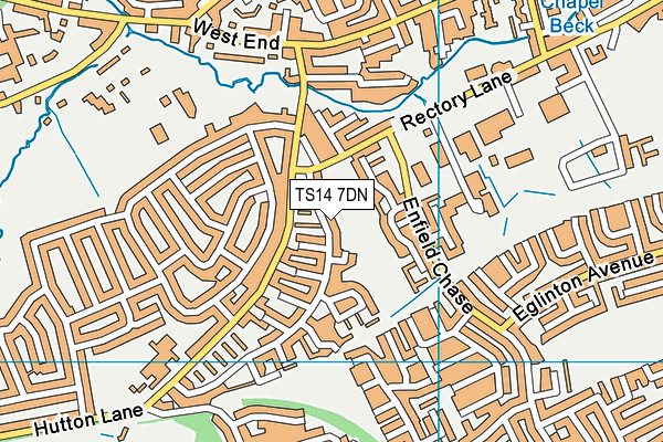TS14 7DN map - OS VectorMap District (Ordnance Survey) TS14 7DN map - OS VectorMap District (Ordnance Survey)