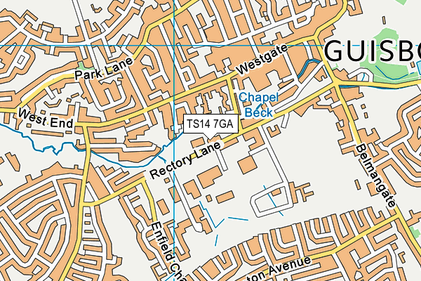 TS14 7GA map - OS VectorMap District (Ordnance Survey) TS14 7GA map - OS VectorMap District (Ordnance Survey)