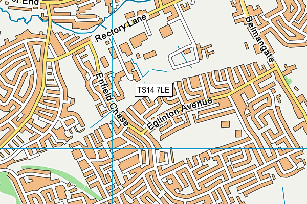 TS14 7LE map - OS VectorMap District (Ordnance Survey) TS14 7LE map - OS VectorMap District (Ordnance Survey)