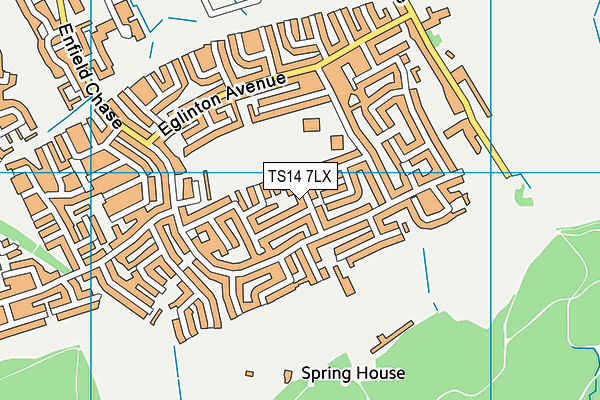 TS14 7LX map - OS VectorMap District (Ordnance Survey) TS14 7LX map - OS VectorMap District (Ordnance Survey)