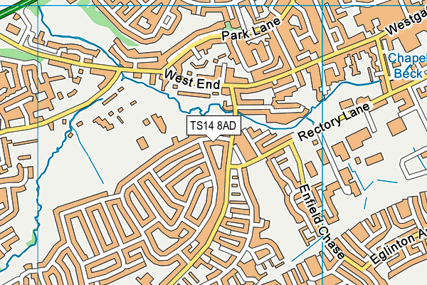 TS14 8AD map - OS VectorMap District (Ordnance Survey) TS14 8AD map - OS VectorMap District (Ordnance Survey)