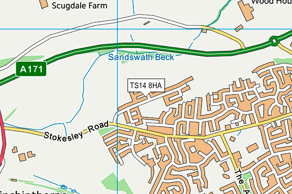 TS14 8HA map - OS VectorMap District (Ordnance Survey) TS14 8HA map - OS VectorMap District (Ordnance Survey)