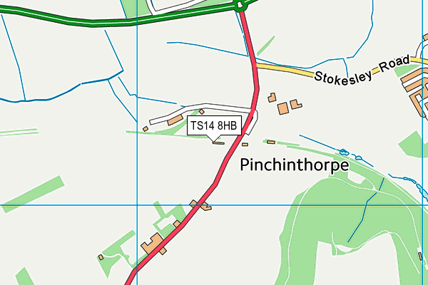 TS14 8HB map - OS VectorMap District (Ordnance Survey) TS14 8HB map - OS VectorMap District (Ordnance Survey)