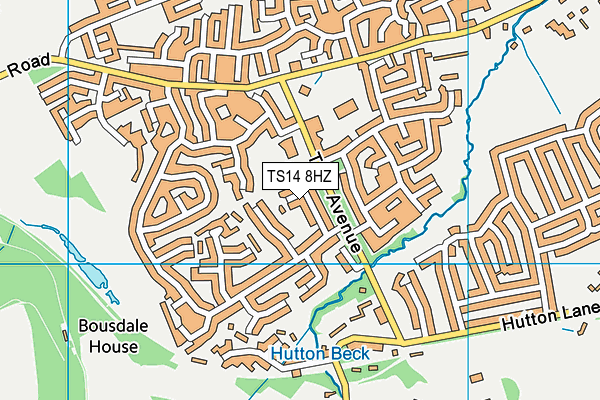 TS14 8HZ map - OS VectorMap District (Ordnance Survey) TS14 8HZ map - OS VectorMap District (Ordnance Survey)