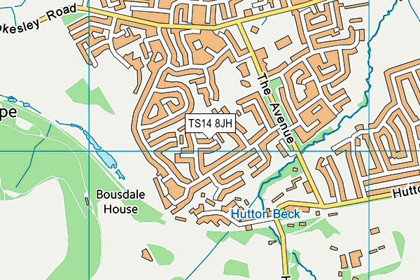 TS14 8JH map - OS VectorMap District (Ordnance Survey) TS14 8JH map - OS VectorMap District (Ordnance Survey)