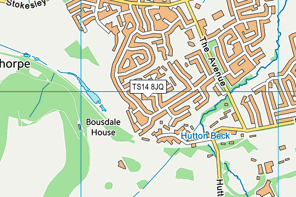 TS14 8JQ map - OS VectorMap District (Ordnance Survey) TS14 8JQ map - OS VectorMap District (Ordnance Survey)