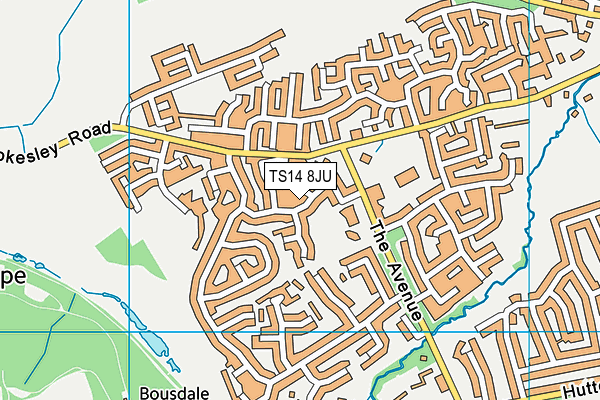TS14 8JU map - OS VectorMap District (Ordnance Survey) TS14 8JU map - OS VectorMap District (Ordnance Survey)