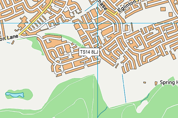 TS14 8LJ map - OS VectorMap District (Ordnance Survey) TS14 8LJ map - OS VectorMap District (Ordnance Survey)