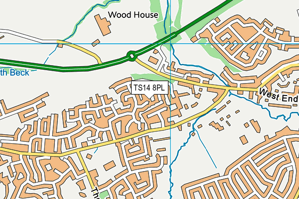 TS14 8PL map - OS VectorMap District (Ordnance Survey) TS14 8PL map - OS VectorMap District (Ordnance Survey)