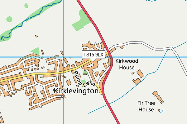 TS15 9LX map - OS VectorMap District (Ordnance Survey) TS15 9LX map - OS VectorMap District (Ordnance Survey)