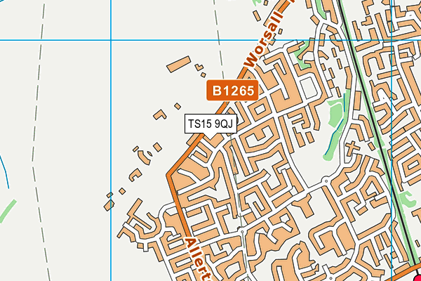 TS15 9QJ map - OS VectorMap District (Ordnance Survey) TS15 9QJ map - OS VectorMap District (Ordnance Survey)