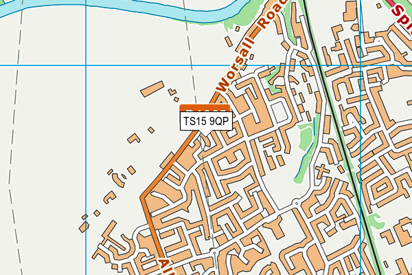 TS15 9QP map - OS VectorMap District (Ordnance Survey) TS15 9QP map - OS VectorMap District (Ordnance Survey)