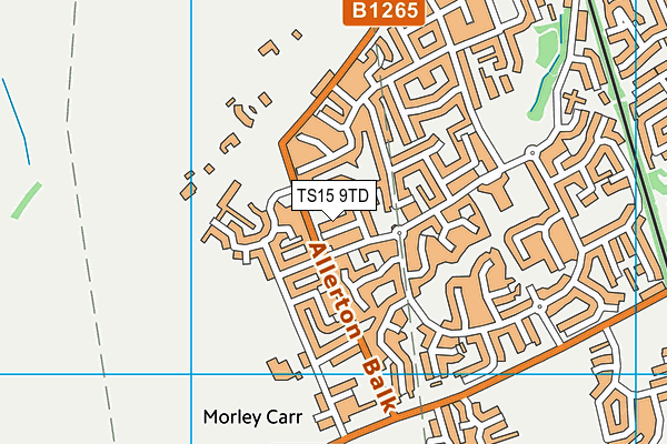TS15 9TD map - OS VectorMap District (Ordnance Survey) TS15 9TD map - OS VectorMap District (Ordnance Survey)