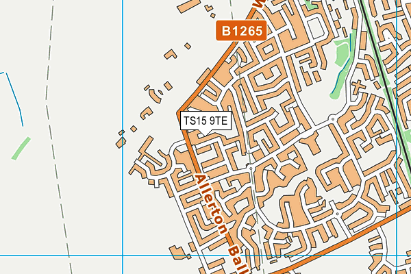 TS15 9TE map - OS VectorMap District (Ordnance Survey) TS15 9TE map - OS VectorMap District (Ordnance Survey)