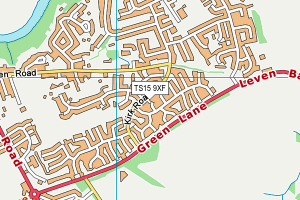 TS15 9XF map - OS VectorMap District (Ordnance Survey) TS15 9XF map - OS VectorMap District (Ordnance Survey)