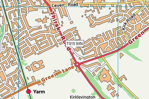 TS15 9XN map - OS VectorMap District (Ordnance Survey) TS15 9XN map - OS VectorMap District (Ordnance Survey)