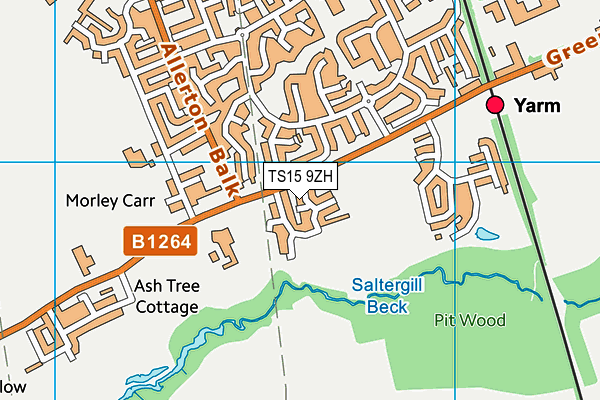 TS15 9ZH map - OS VectorMap District (Ordnance Survey) TS15 9ZH map - OS VectorMap District (Ordnance Survey)