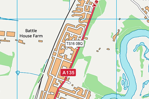TS16 0BQ map - OS VectorMap District (Ordnance Survey) TS16 0BQ map - OS VectorMap District (Ordnance Survey)