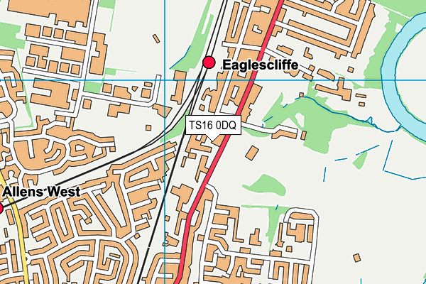 TS16 0DQ map - OS VectorMap District (Ordnance Survey) TS16 0DQ map - OS VectorMap District (Ordnance Survey)
