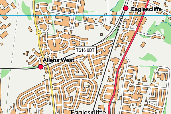 TS16 0DT map - OS VectorMap District (Ordnance Survey) TS16 0DT map - OS VectorMap District (Ordnance Survey)