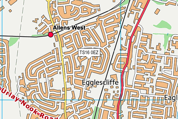 TS16 0EZ map - OS VectorMap District (Ordnance Survey) TS16 0EZ map - OS VectorMap District (Ordnance Survey)