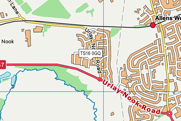 TS16 0GQ map - OS VectorMap District (Ordnance Survey) TS16 0GQ map - OS VectorMap District (Ordnance Survey)