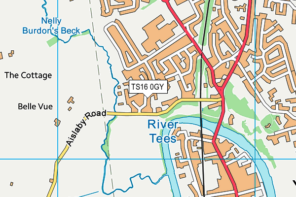 TS16 0GY map - OS VectorMap District (Ordnance Survey) TS16 0GY map - OS VectorMap District (Ordnance Survey)