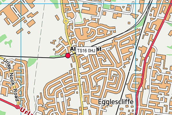 TS16 0HJ map - OS VectorMap District (Ordnance Survey)