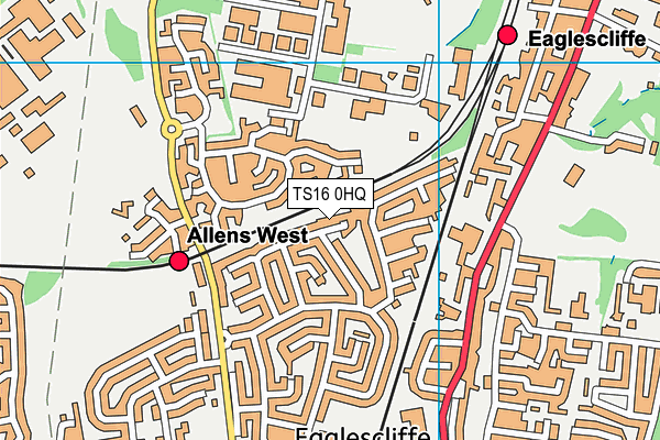 TS16 0HQ map - OS VectorMap District (Ordnance Survey) TS16 0HQ map - OS VectorMap District (Ordnance Survey)