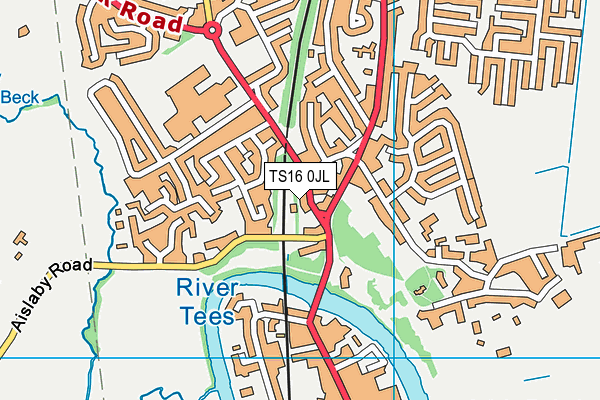 TS16 0JL map - OS VectorMap District (Ordnance Survey) TS16 0JL map - OS VectorMap District (Ordnance Survey)