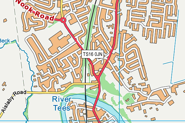TS16 0JN map - OS VectorMap District (Ordnance Survey) TS16 0JN map - OS VectorMap District (Ordnance Survey)