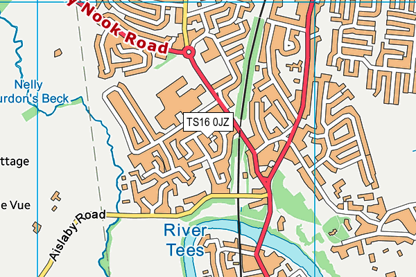 TS16 0JZ map - OS VectorMap District (Ordnance Survey) TS16 0JZ map - OS VectorMap District (Ordnance Survey)
